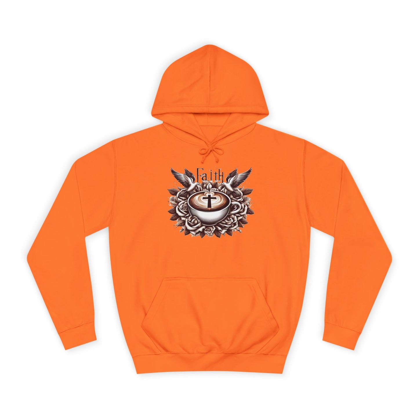 Unisex College Hoodie "Faith and Coffee"