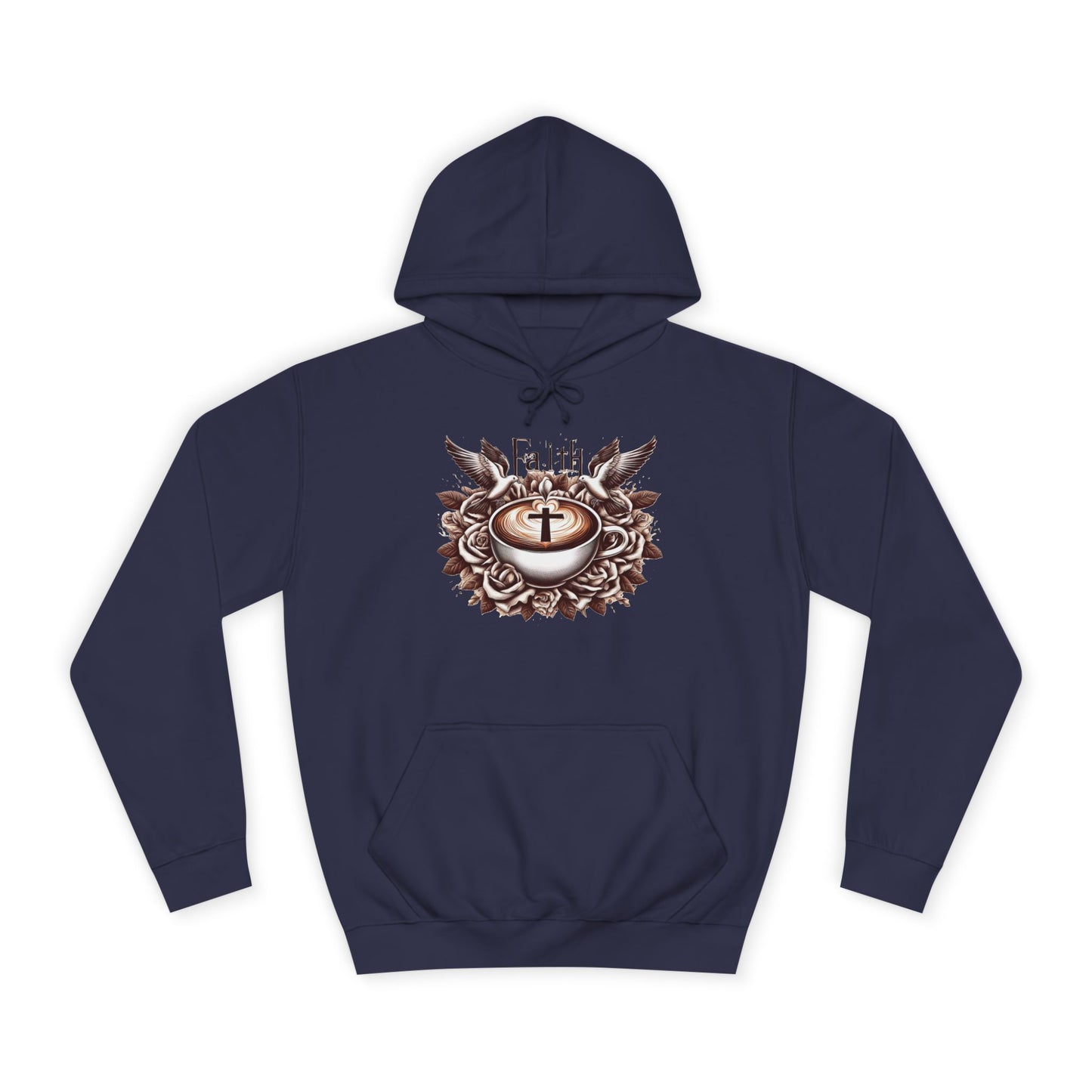 Unisex College Hoodie "Faith and Coffee"