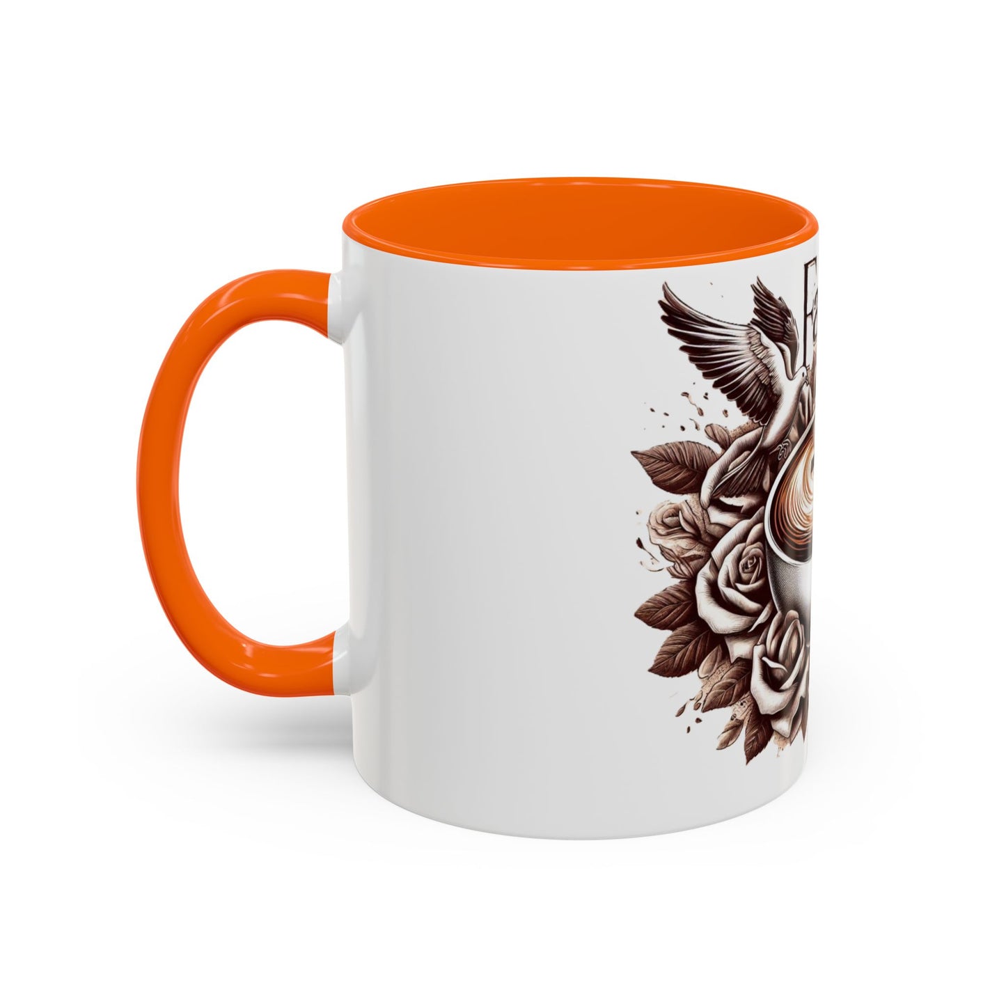 Accent Coffee Mug (11, 15oz) "Faith & Coffee"