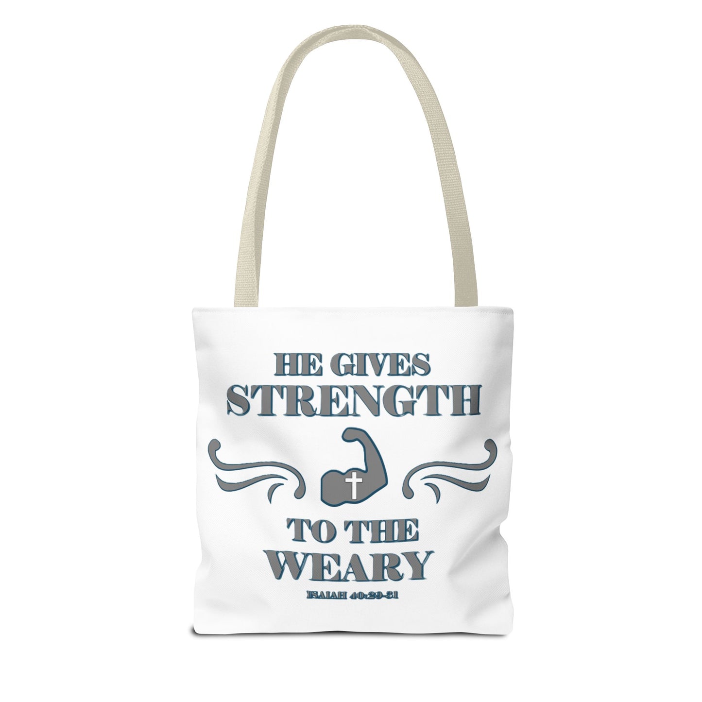 Tote Bag with Bible Verse Isaiah 40:29-31