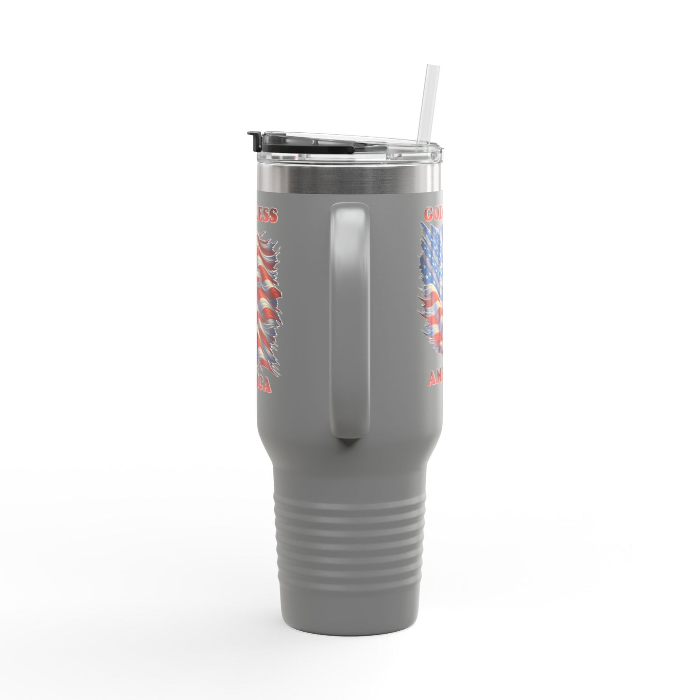 Insulated Travel Mug, 40oz "GOD BLESS AMERICA"