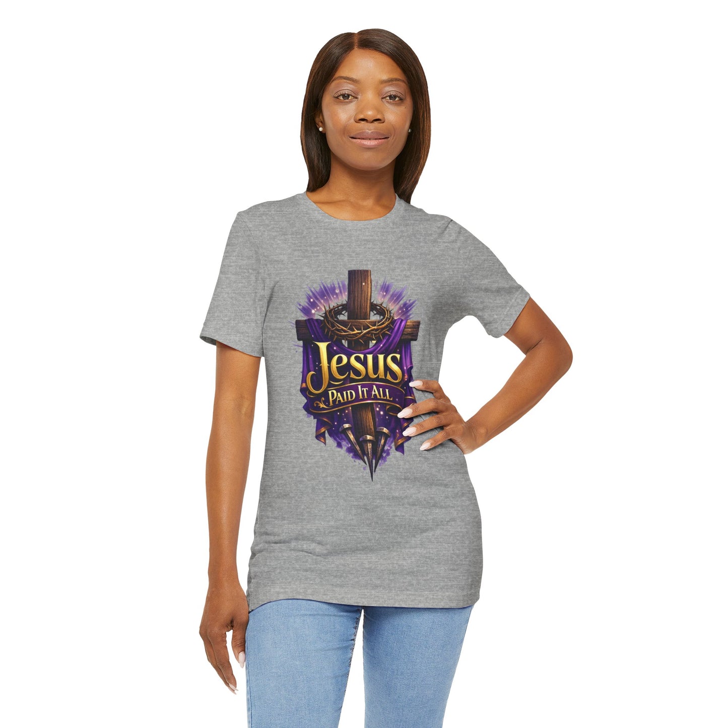 Jesus Paid It All Christian Cross Tee