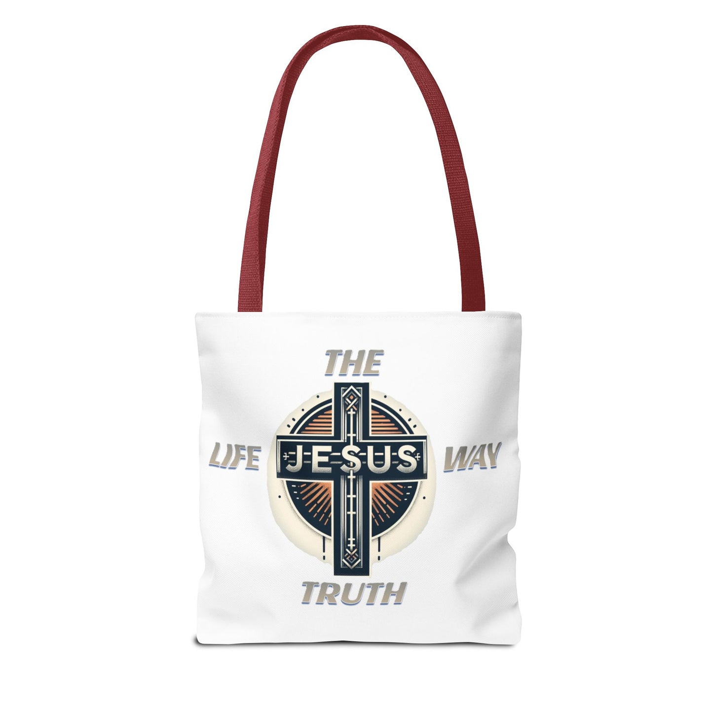 Tote Bag (AOP)"JESUS IS THE WAY TRUTH LIFE"