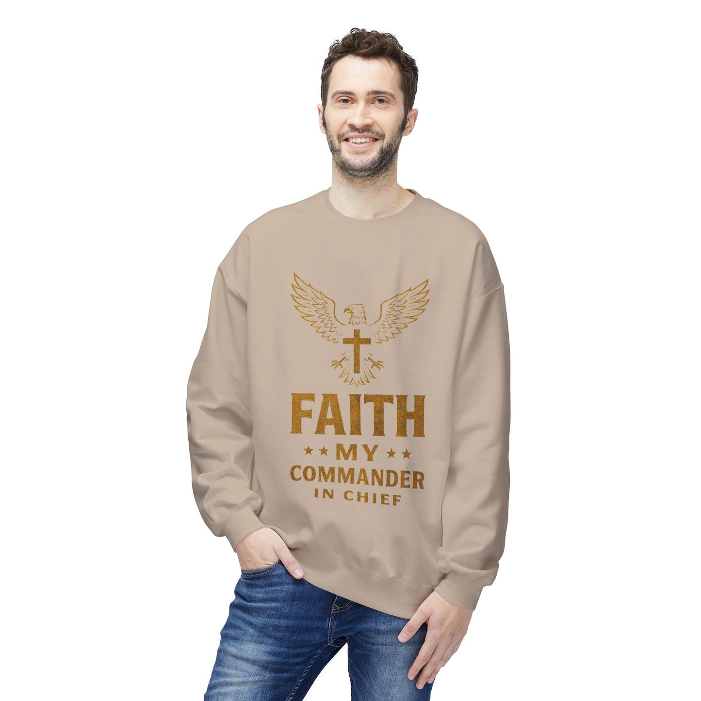 Sweatshirt - Military Christians: 'Faith is my Commander in Chief'