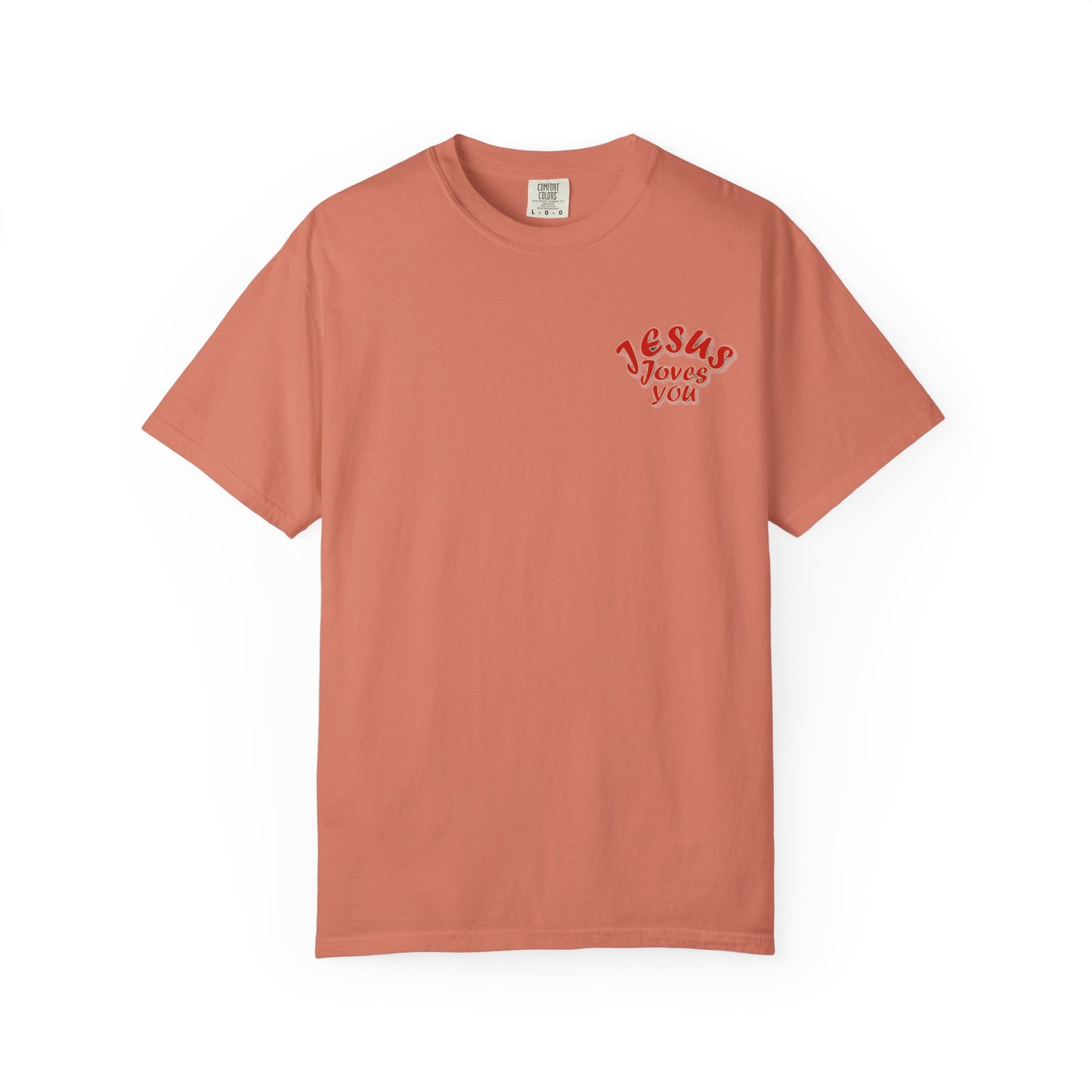 Christian Cross Heart Unisex T-shirt - Jesus Loves You Design