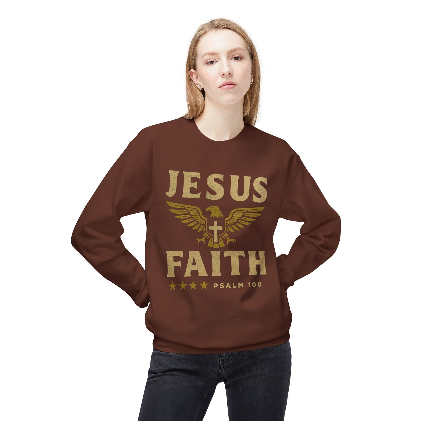 Christian Military Unisex Sweatshirt - Jesus/Faith Design