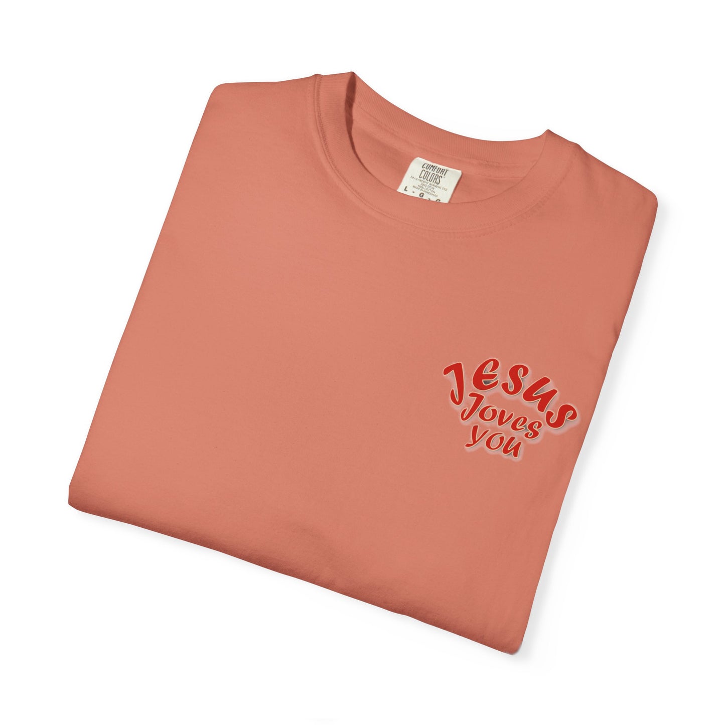 Christian Cross Heart Unisex T-shirt - Jesus Loves You Design