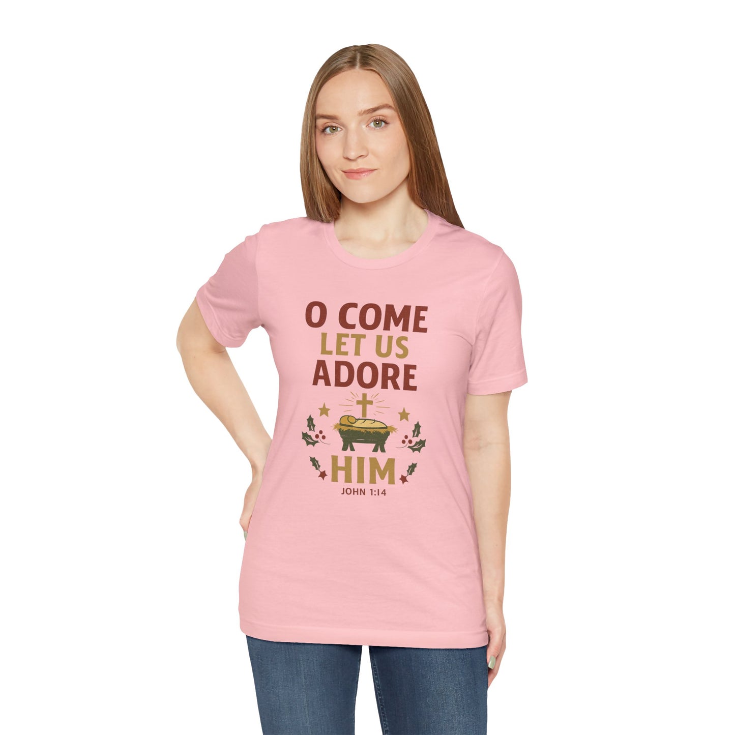 O Come Let Us Adore Him Christmas T-Shirt
