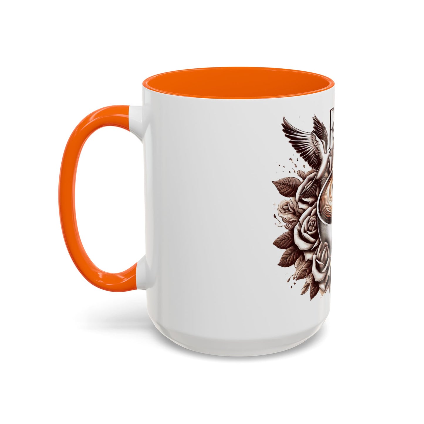 Accent Coffee Mug (11, 15oz) "Faith & Coffee"