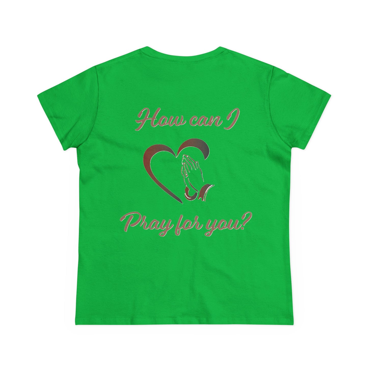 Women's Tee with Heart and Praying Hands Design
