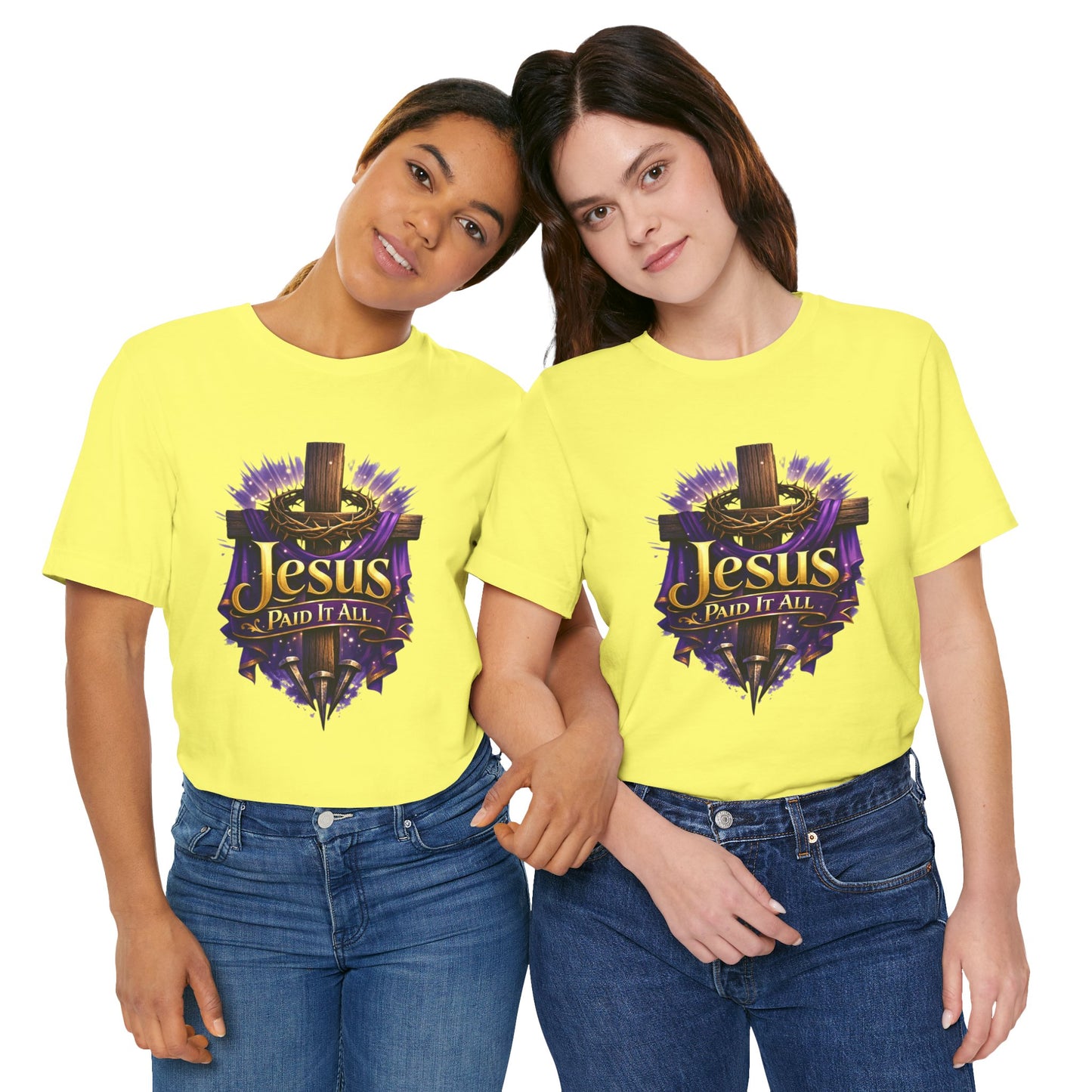 Jesus Paid It All Christian Cross Tee