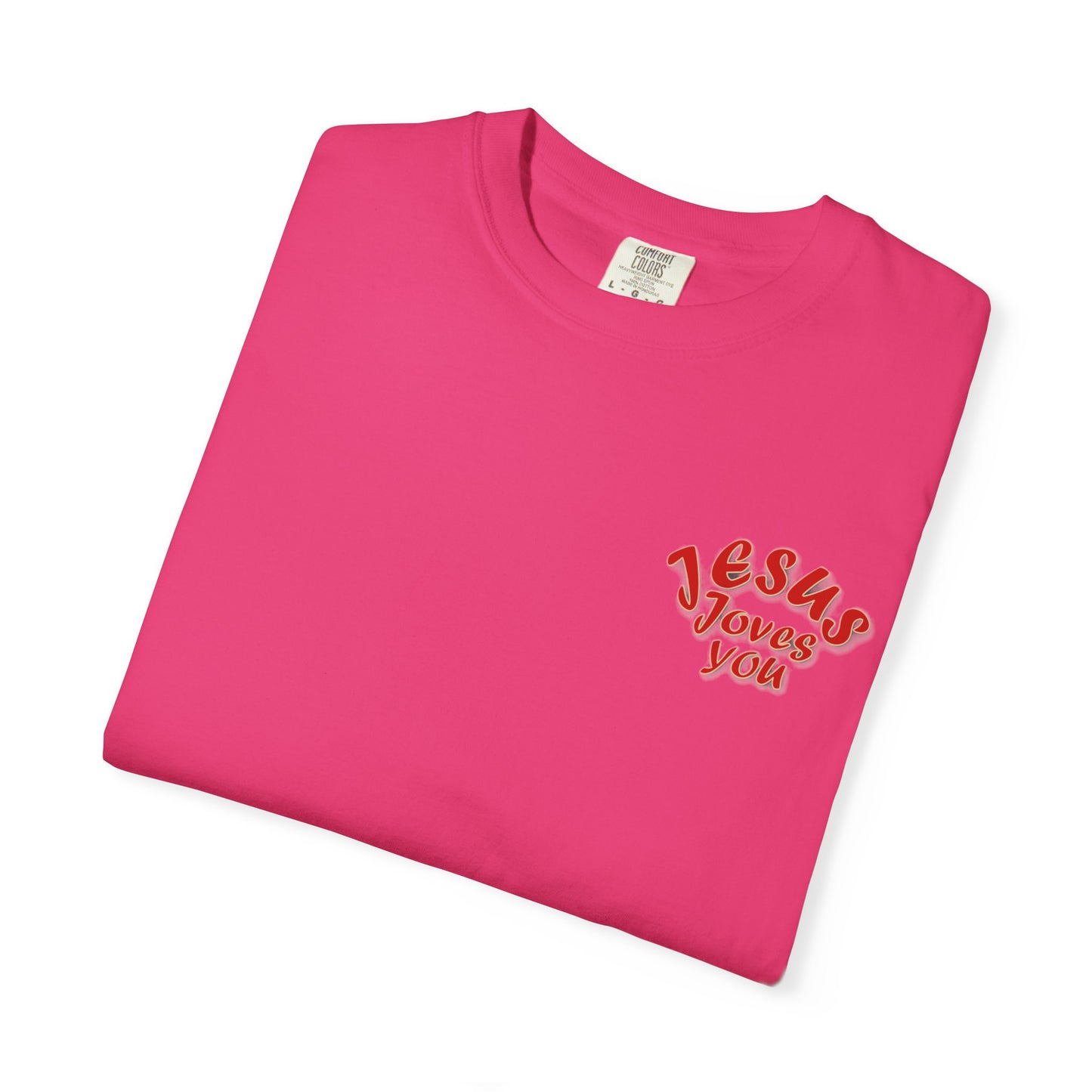 Christian Cross Heart Unisex T-shirt - Jesus Loves You Design