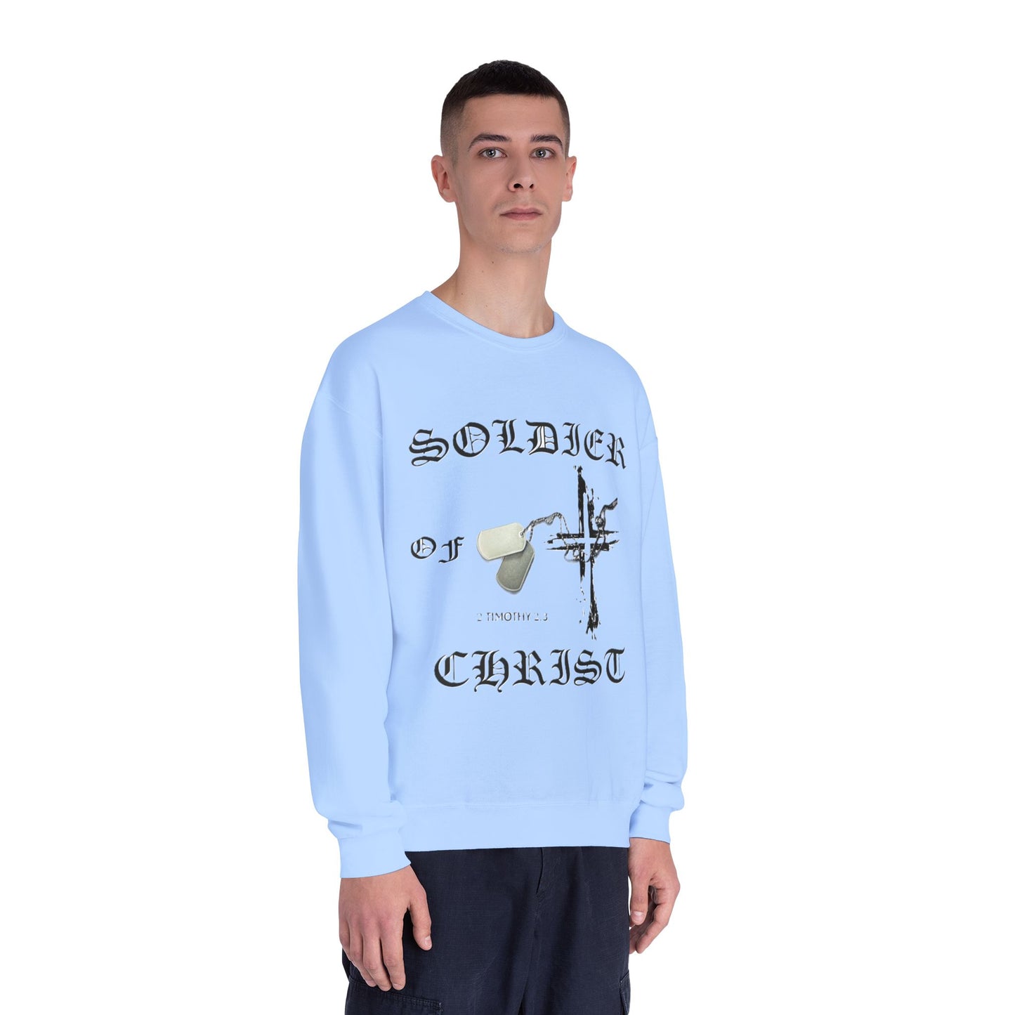 Christian Military Sweatshirt: Soldier of Christ Unisex NuBlend® Crewneck