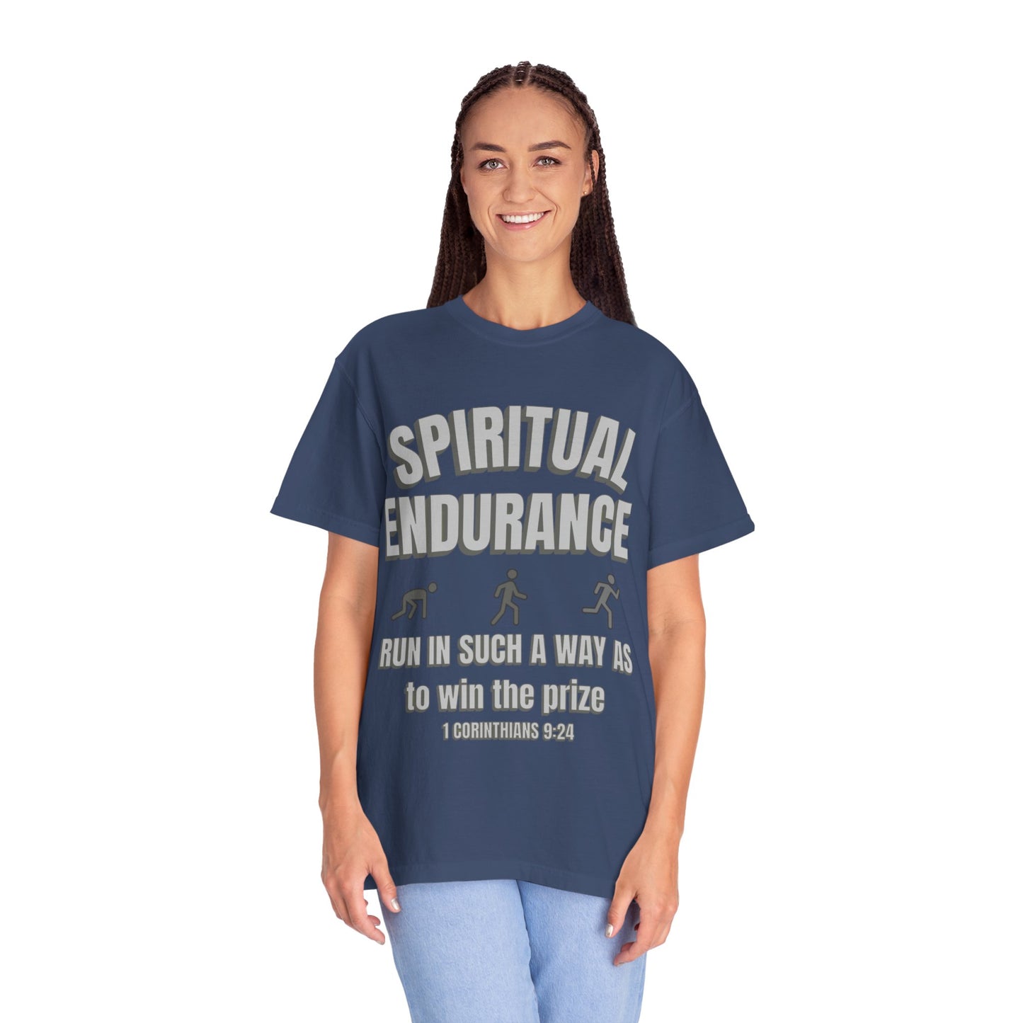 Copy of Christian Verse 1 Corinthians 9:24 Garment-Dyed T-shirt