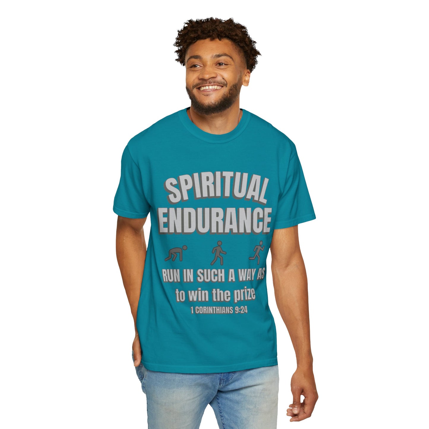 Christian Verse 1 Corinthians 9:24 Garment-Dyed T-shirt