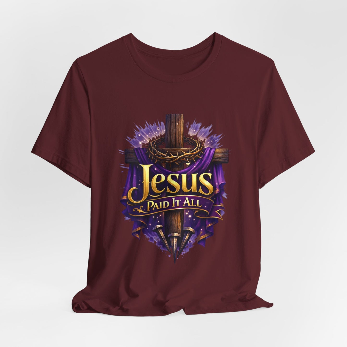 Jesus Paid It All Christian Cross Tee
