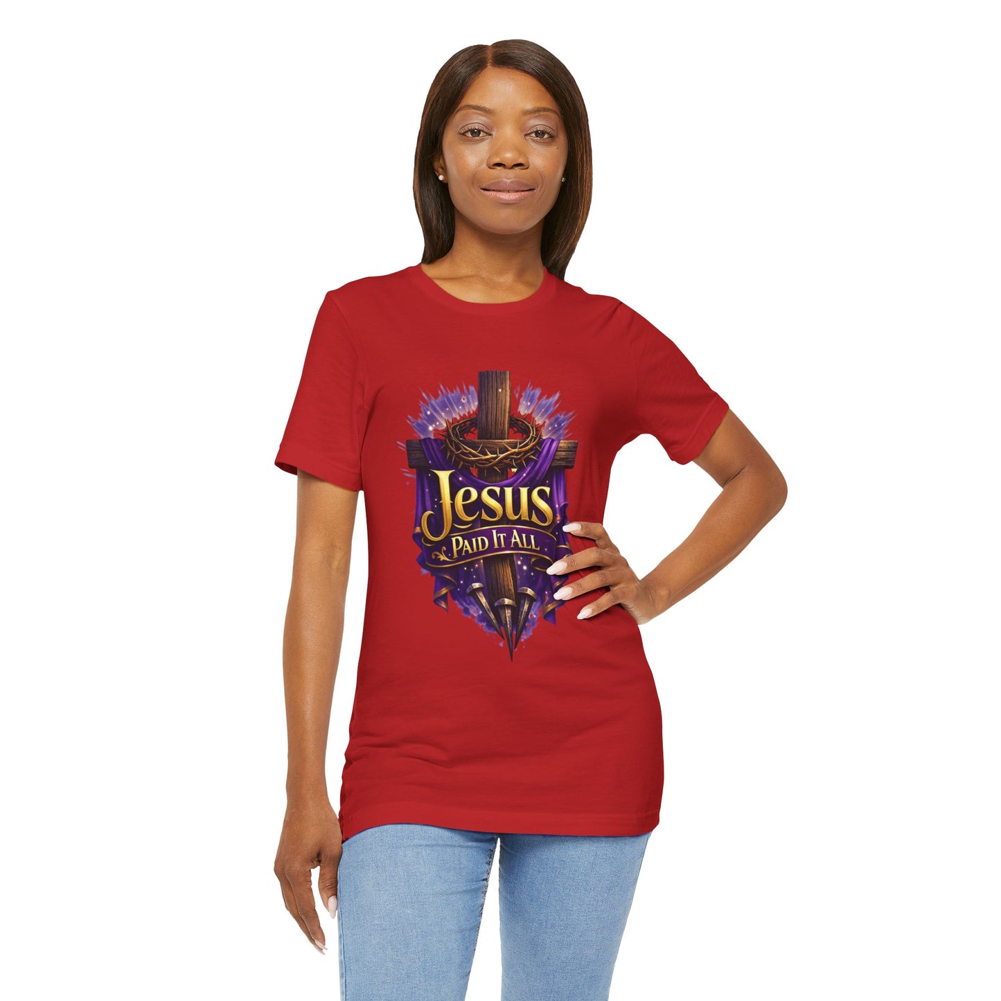 Jesus Paid It All Christian Cross Tee