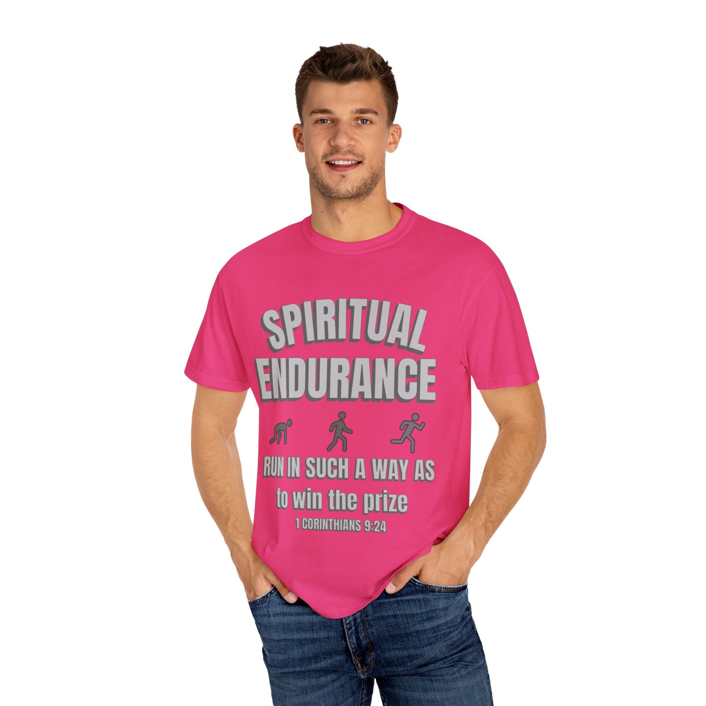 Copy of Christian Verse 1 Corinthians 9:24 Garment-Dyed T-shirt