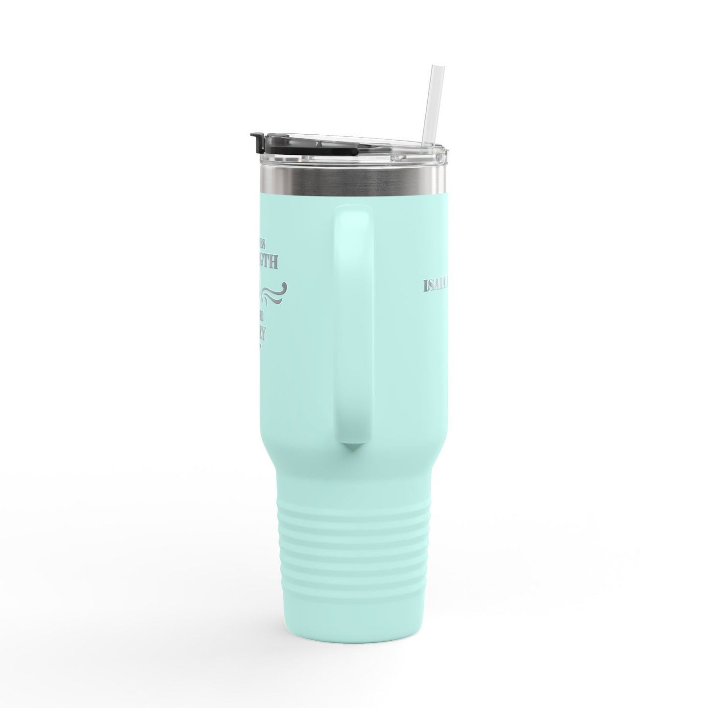 Travel Mug - Bible Verse 'He gives Strength to the Weary' Isaiah 40:29-31