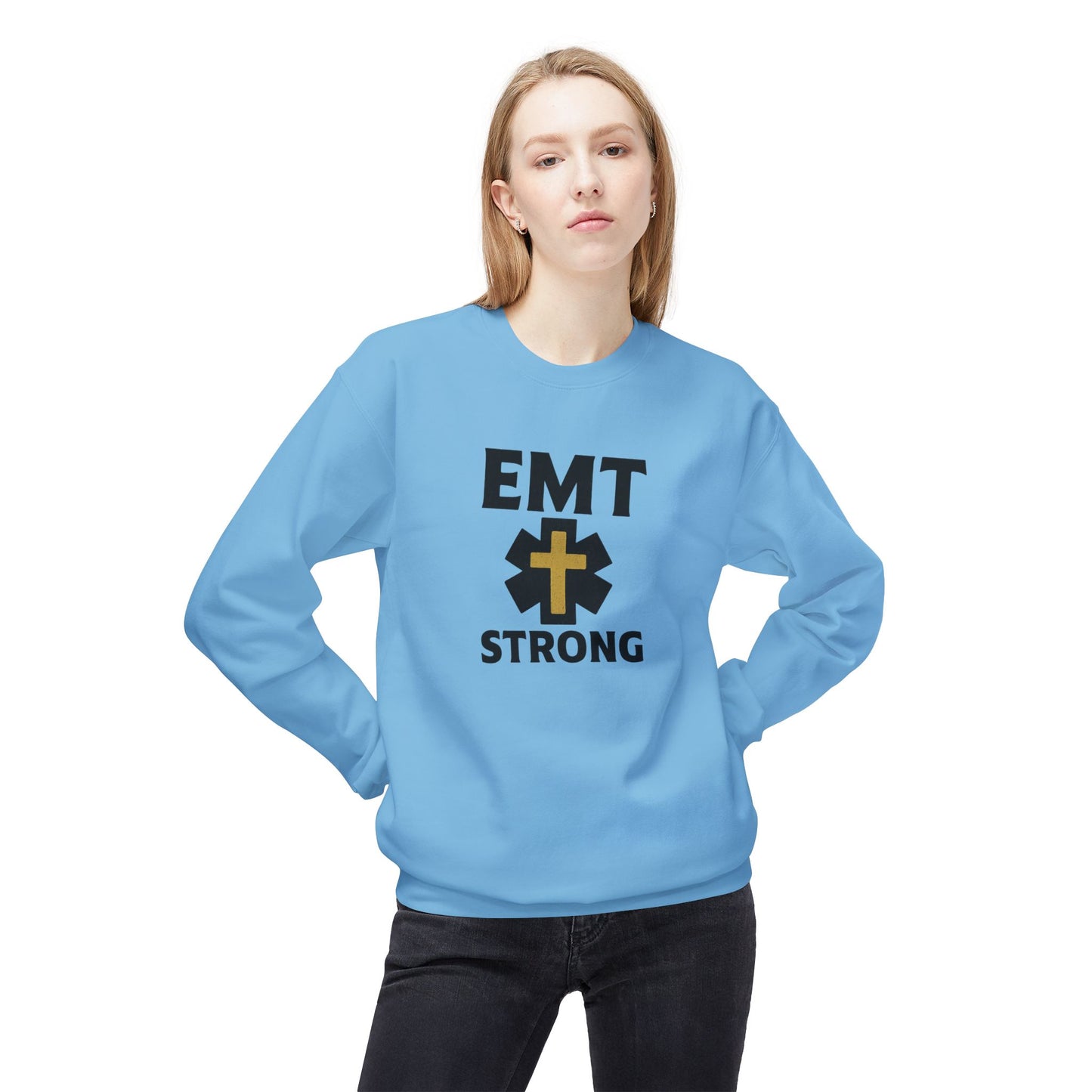 EMT Strong Christian Cross Sweatshirt