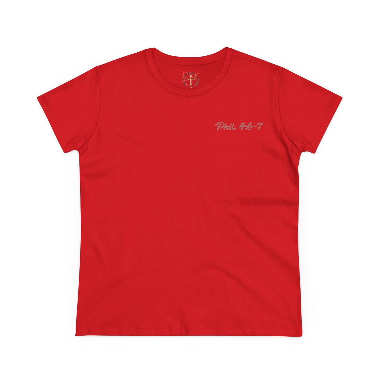 Women's Tee with Heart and Praying Hands Design