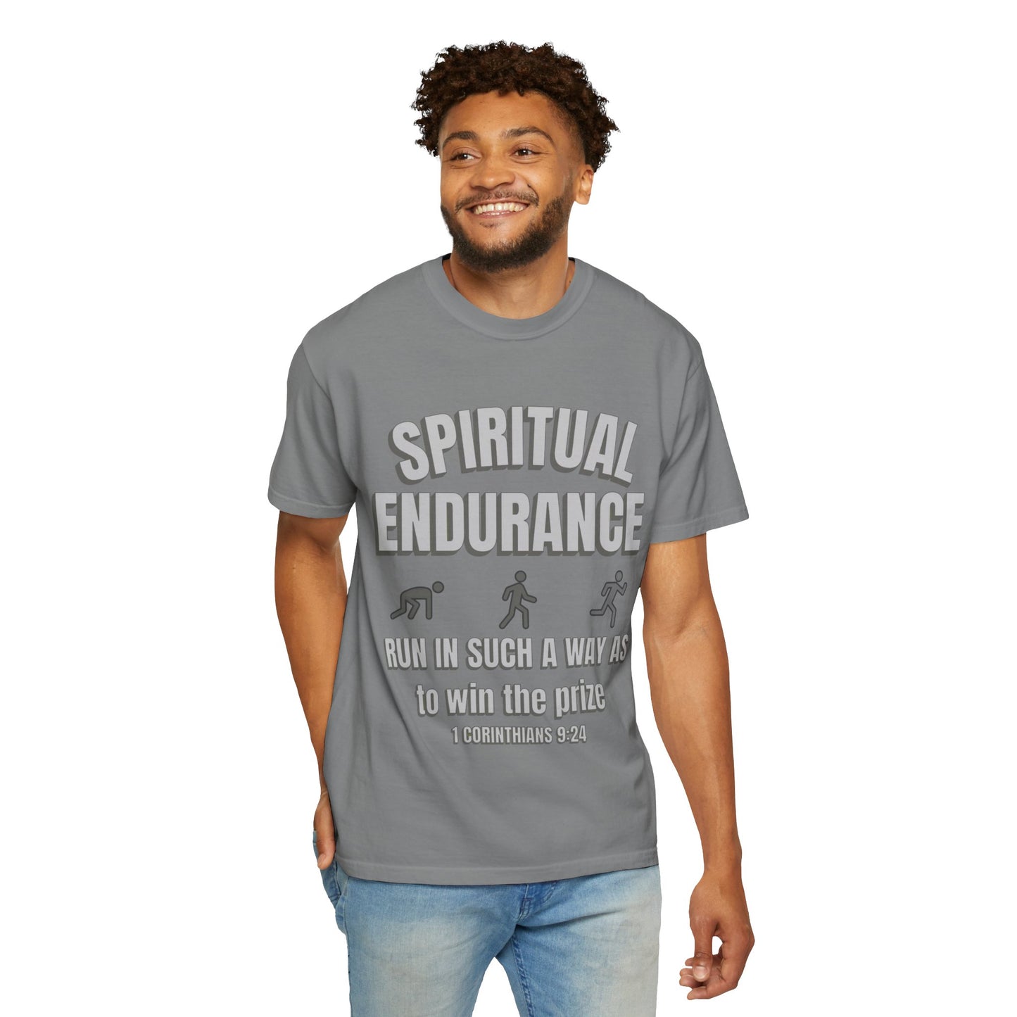 Christian Verse 1 Corinthians 9:24 Garment-Dyed T-shirt