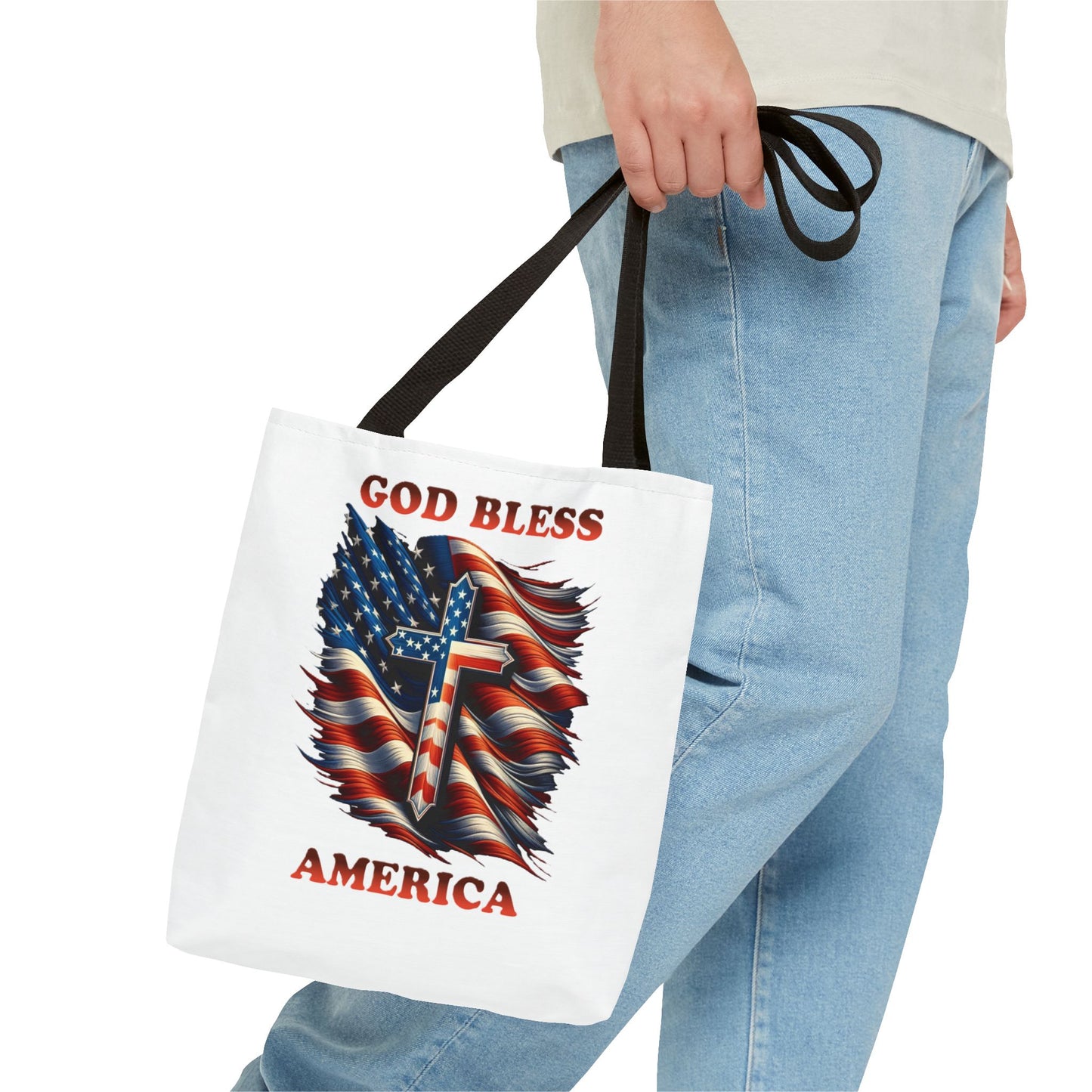 Tote Bag (AOP) "GOD BLESS AMERICA"
