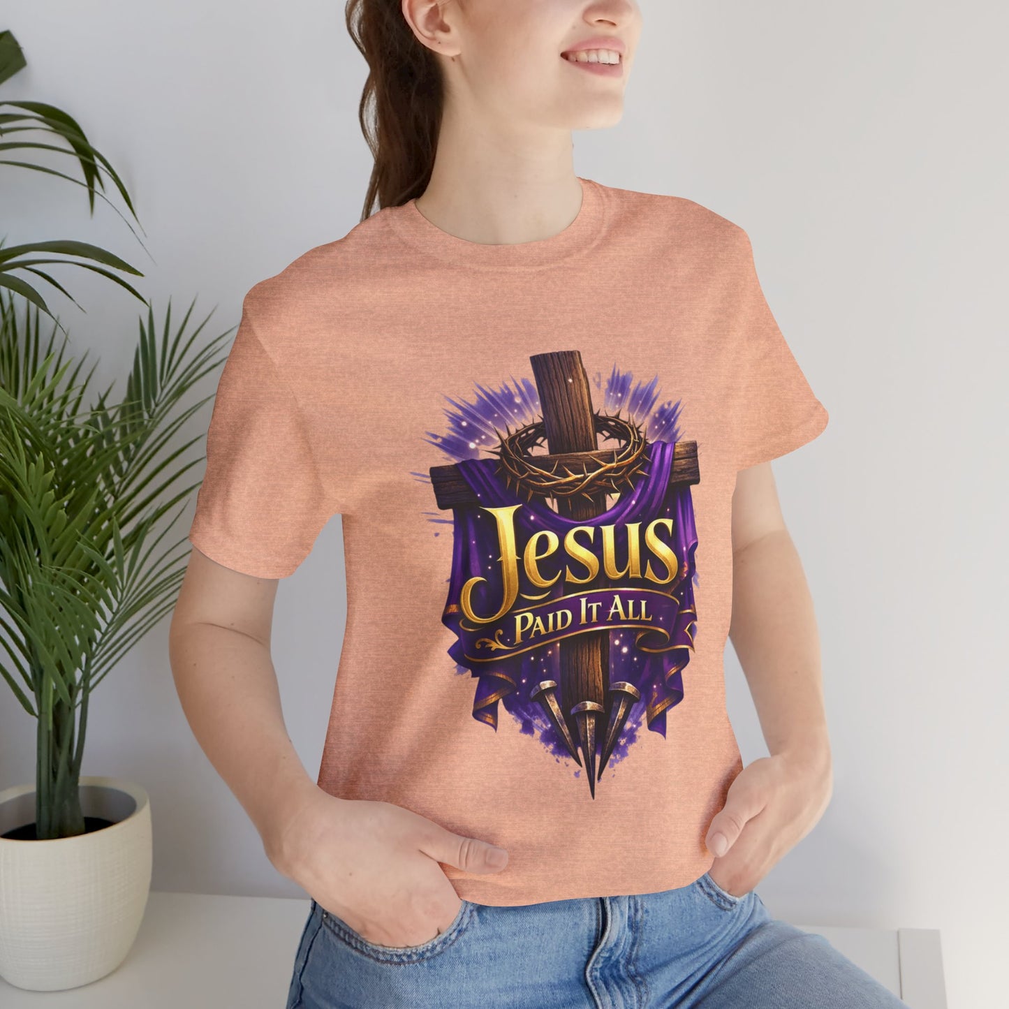 Jesus Paid It All Christian Cross Tee