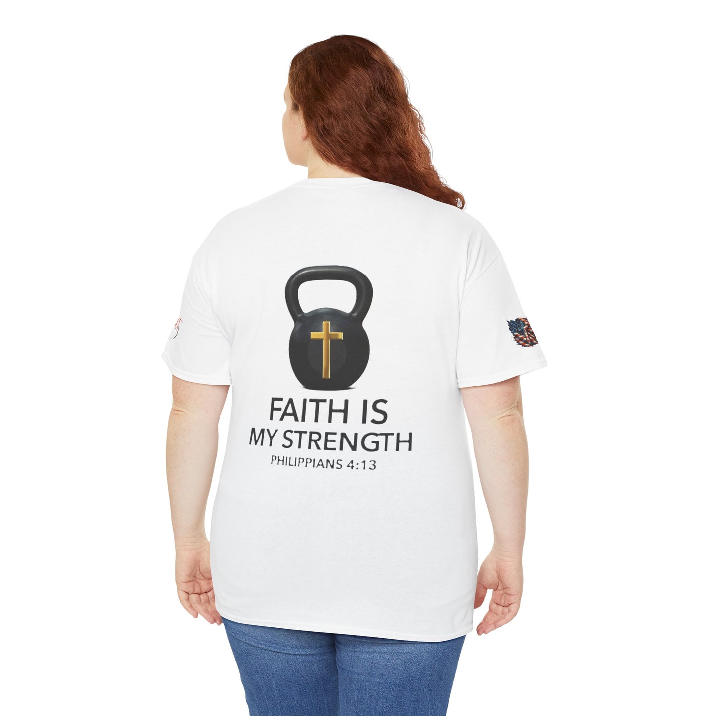 Christian Tee - Philippians 4:13 'Faith Is My Strength' (Copy)
