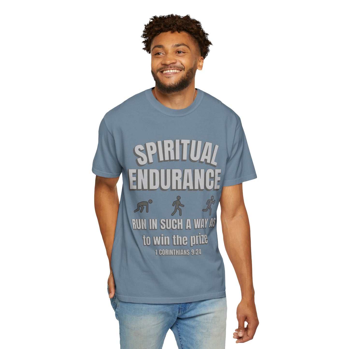 Christian Verse 1 Corinthians 9:24 Garment-Dyed T-shirt