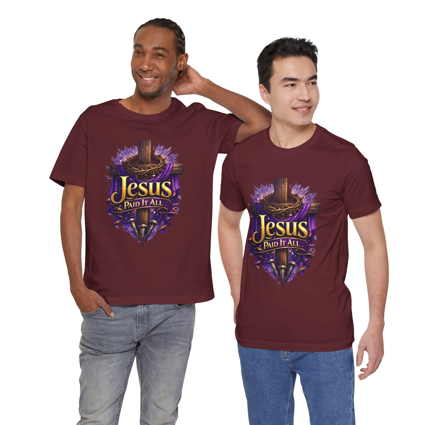 Jesus Paid It All Christian Cross Tee