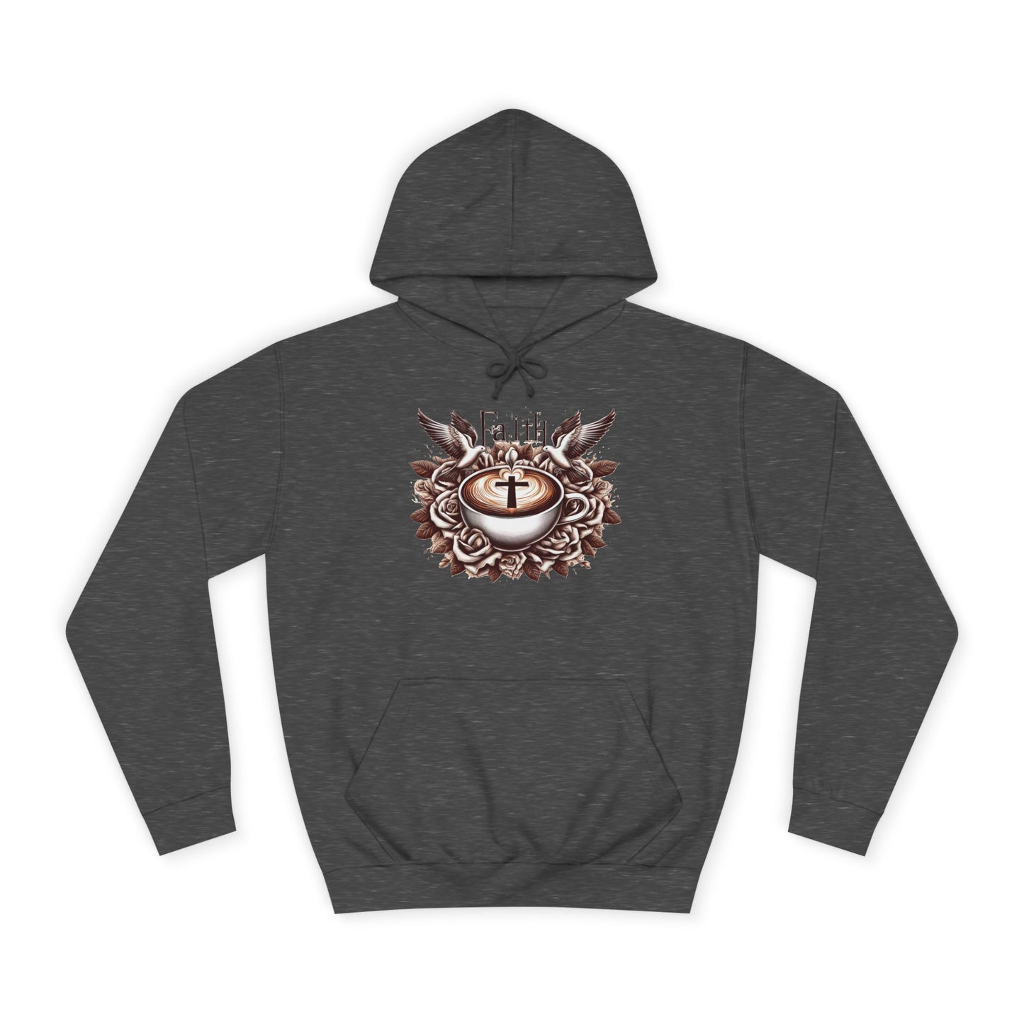 Unisex College Hoodie "Faith and Coffee"