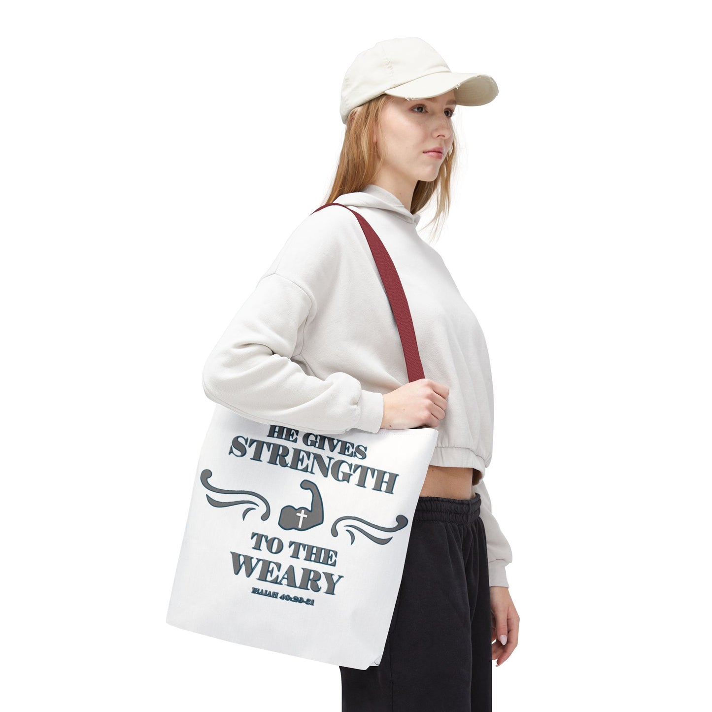 Tote Bag with Bible Verse Isaiah 40:29-31
