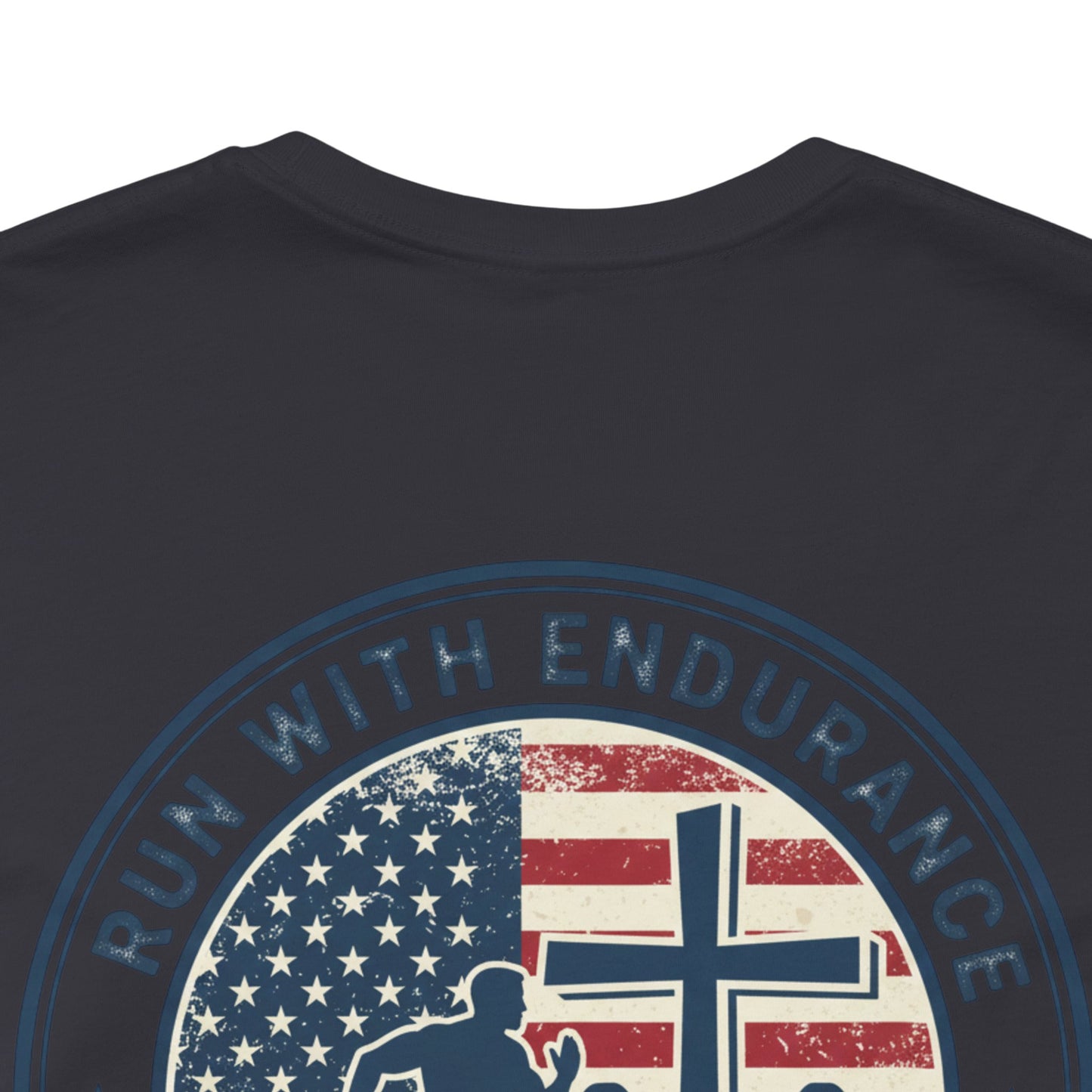 Hebrews 12:1-2 'Run With Endurance' T-Shirt — Inspirational Christian Tee