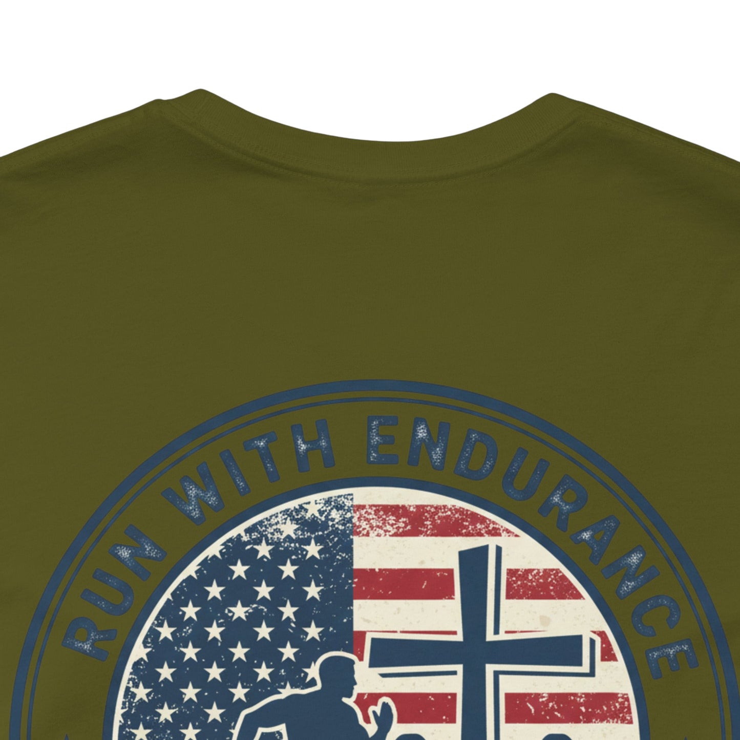 Hebrews 12:1-2 'Run With Endurance' T-Shirt — Inspirational Christian Tee