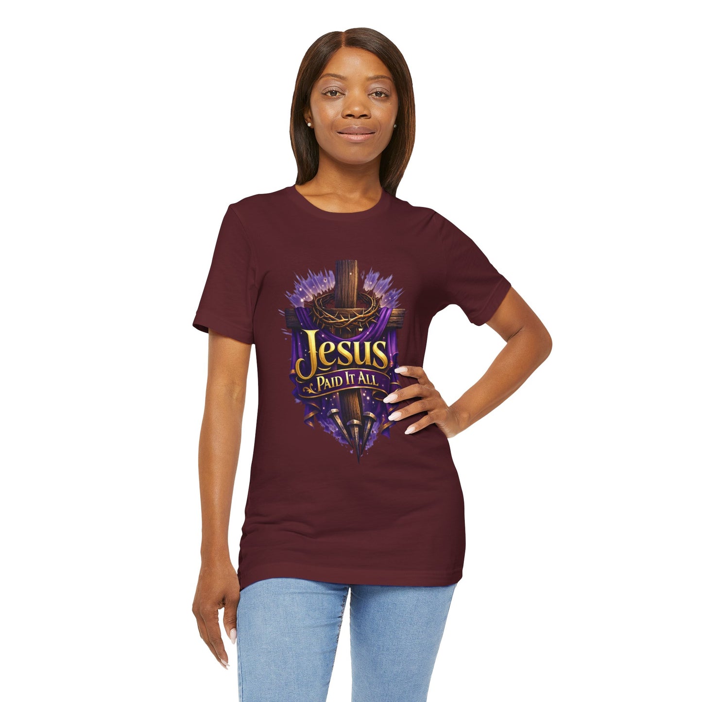 Jesus Paid It All Christian Cross Tee