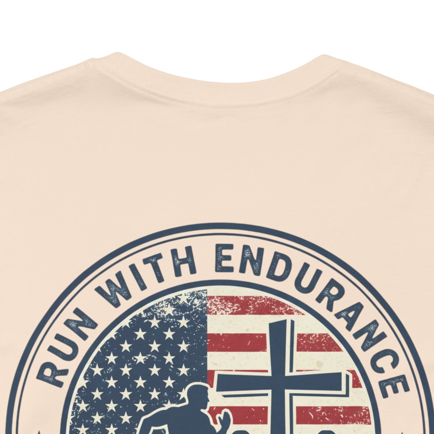 Hebrews 12:1-2 'Run With Endurance' T-Shirt — Inspirational Christian Tee