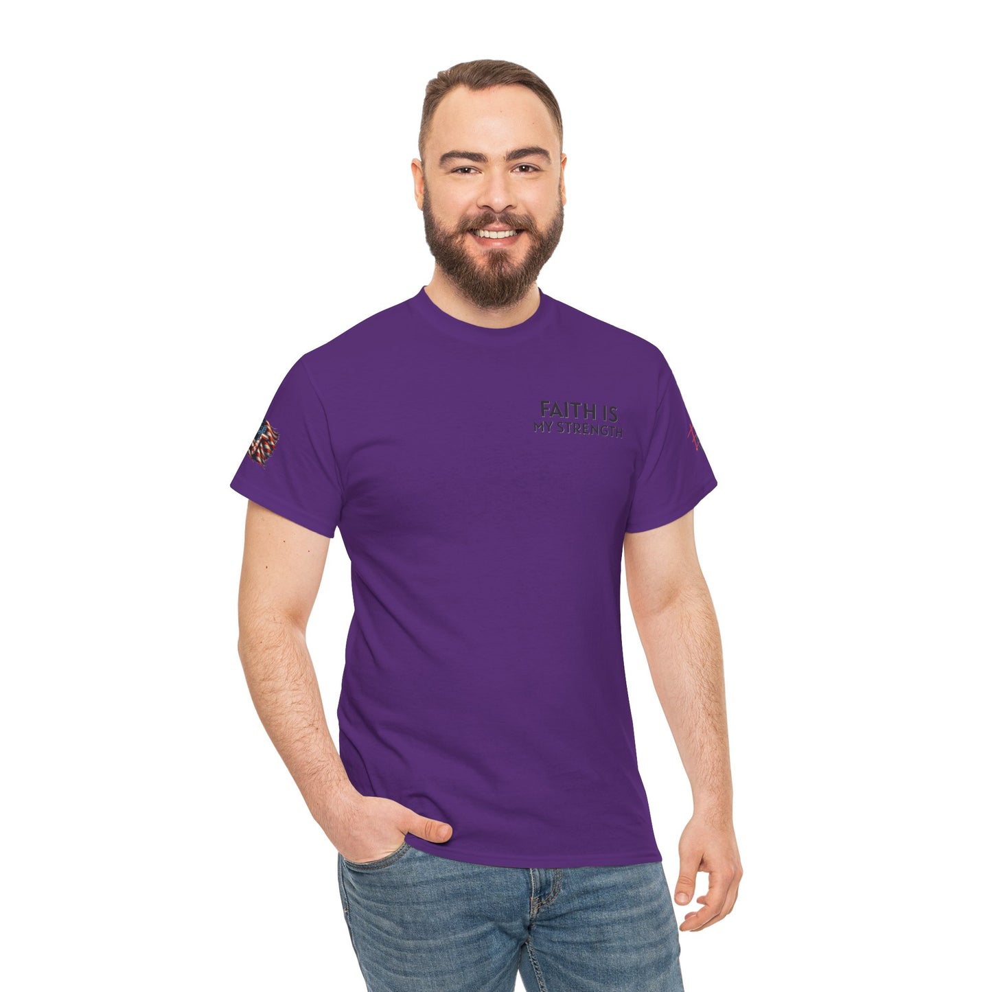 Christian Tee - Philippians 4:13 'Faith Is My Strength'
