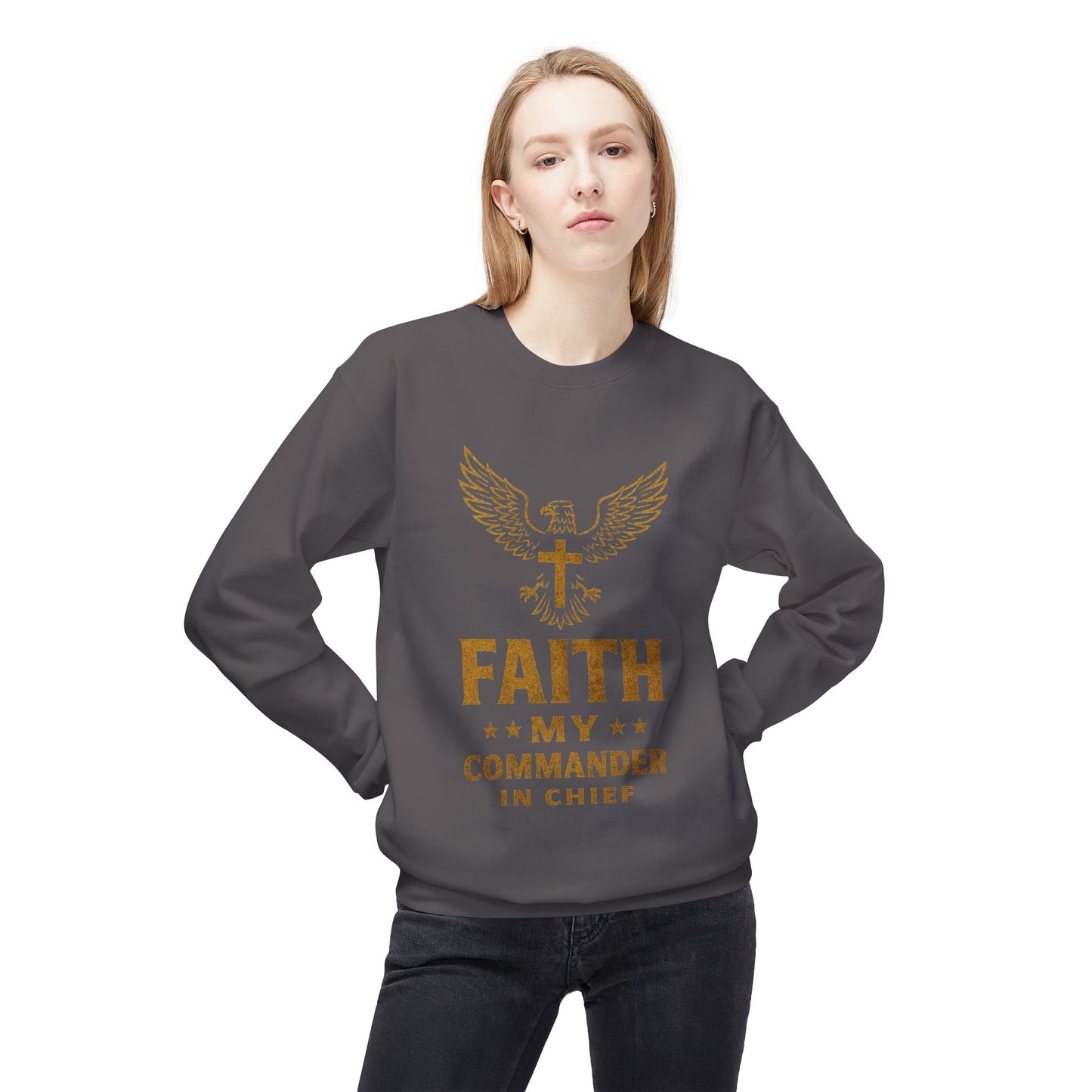 Sweatshirt - Military Christians: 'Faith is my Commander in Chief'