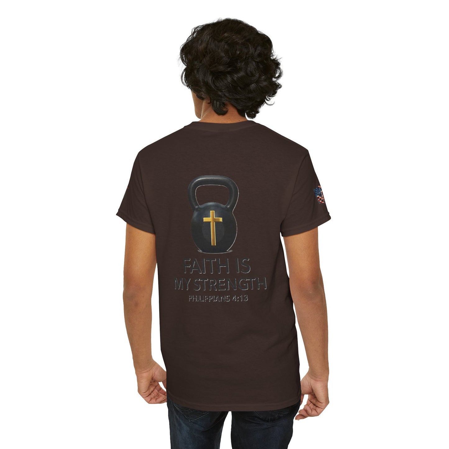 Christian Tee - Philippians 4:13 'Faith Is My Strength' (Copy)