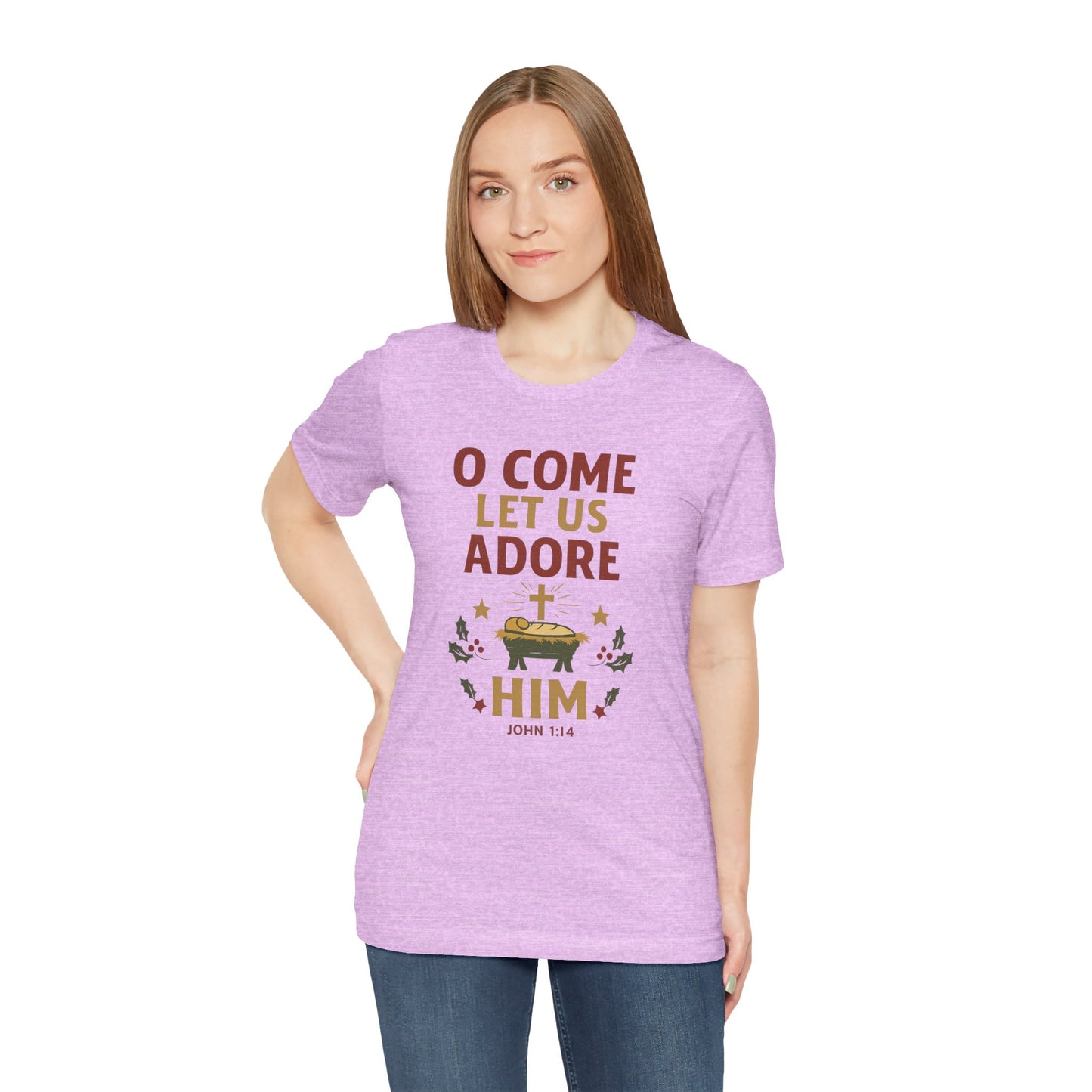 O Come Let Us Adore Him Christmas T-Shirt