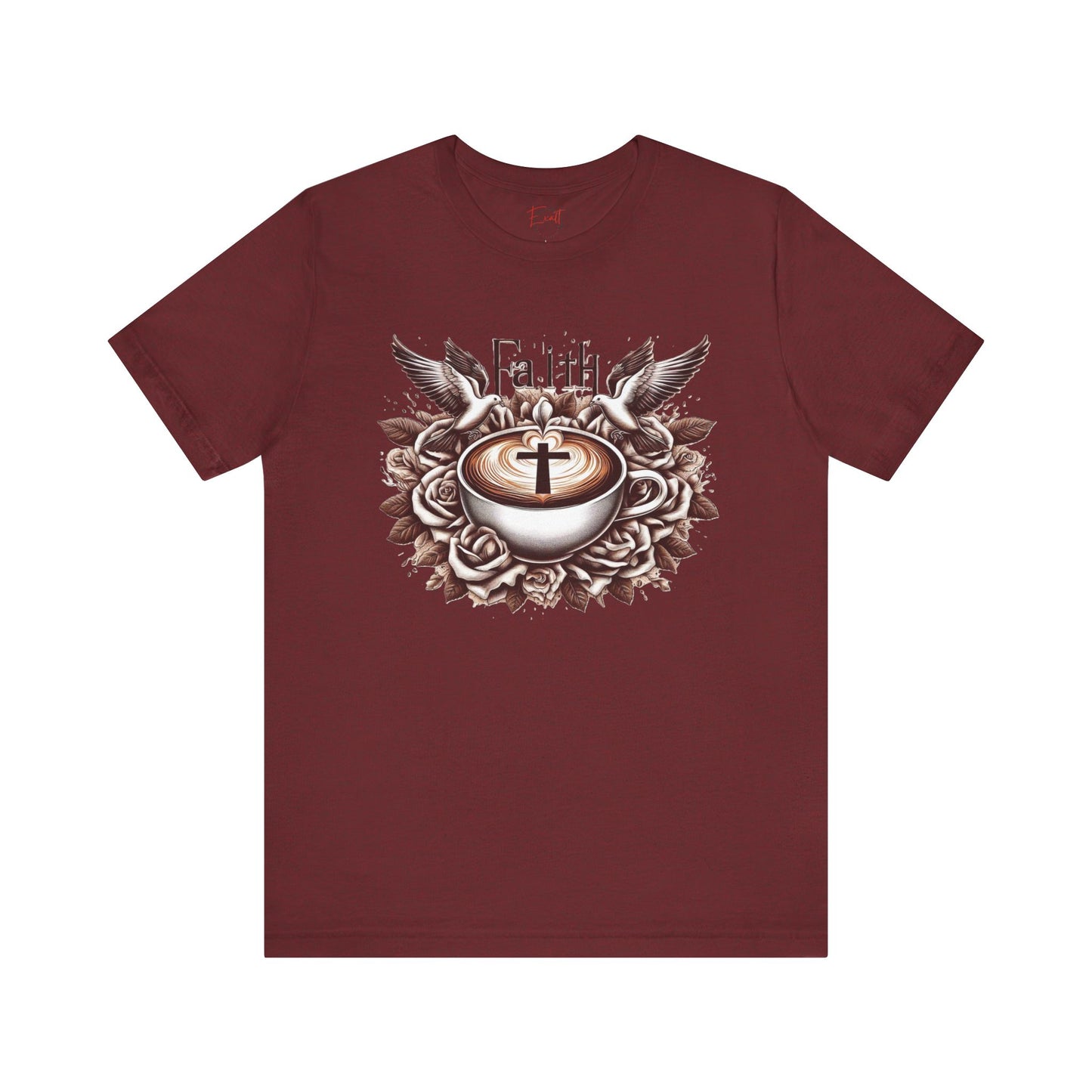 Unisex Jersey Short Sleeve Tee "Faith and Coffee"
