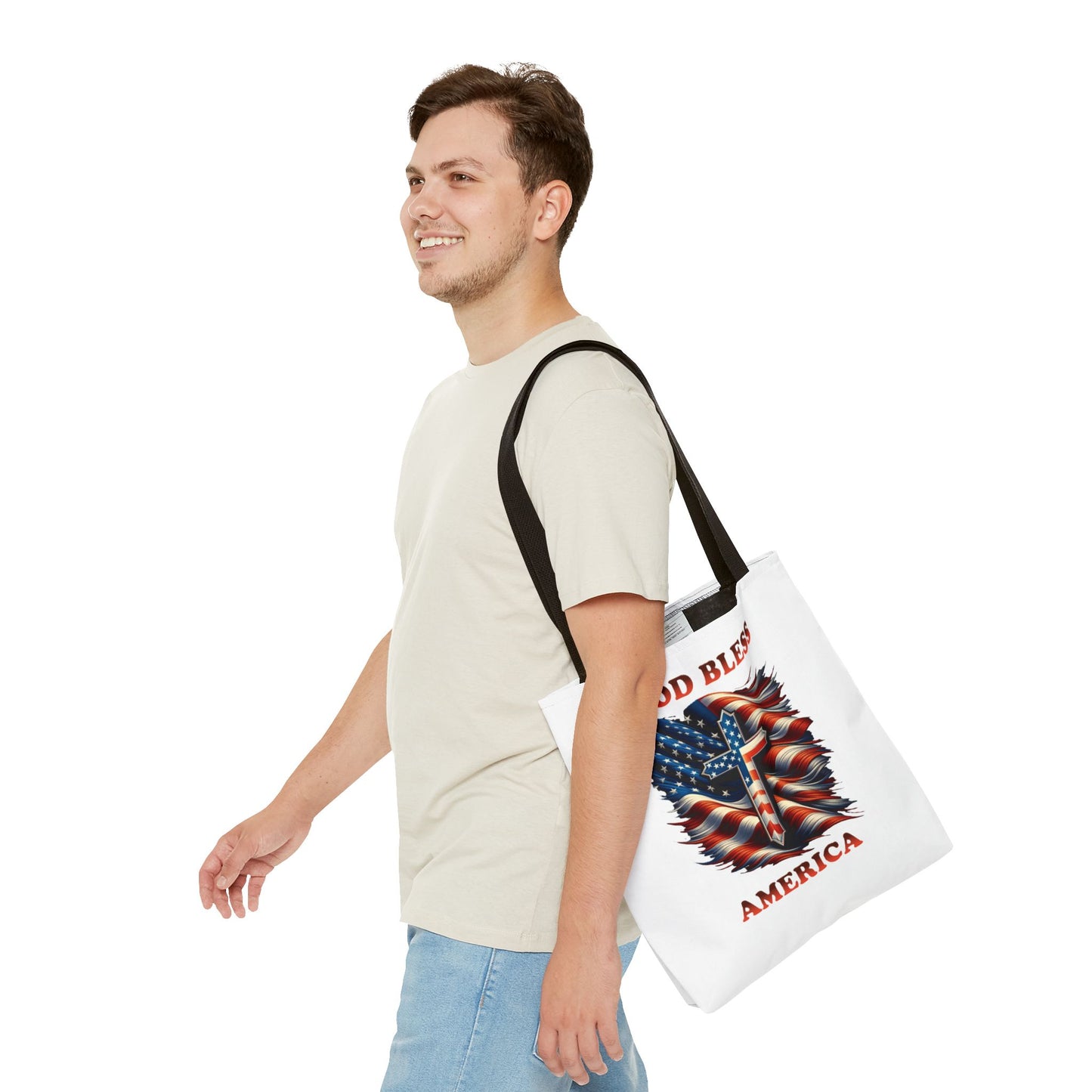 Tote Bag (AOP) "GOD BLESS AMERICA"