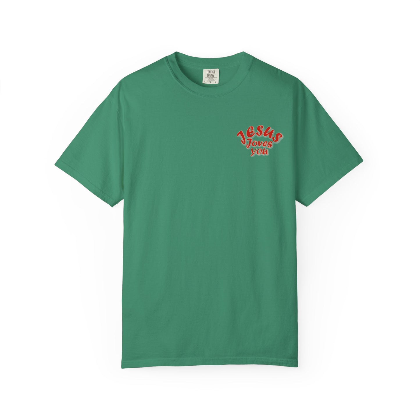 Christian Cross Heart Unisex T-shirt - Jesus Loves You Design