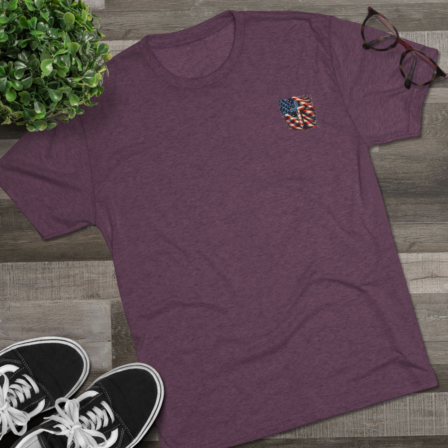 Copy of Unisex Tri-Blend Crew Tee "GOD BLESS AMERICA"
