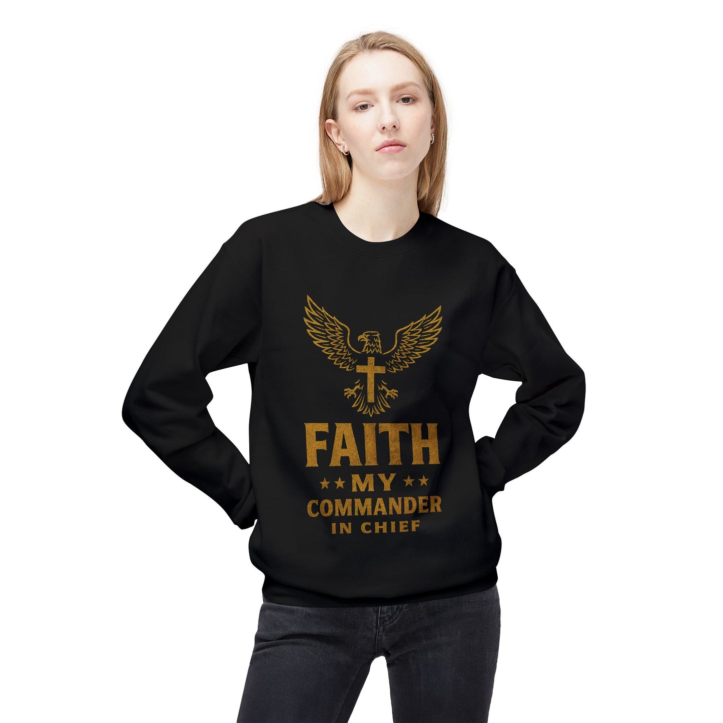 Sweatshirt - Military Christians: 'Faith is my Commander in Chief'