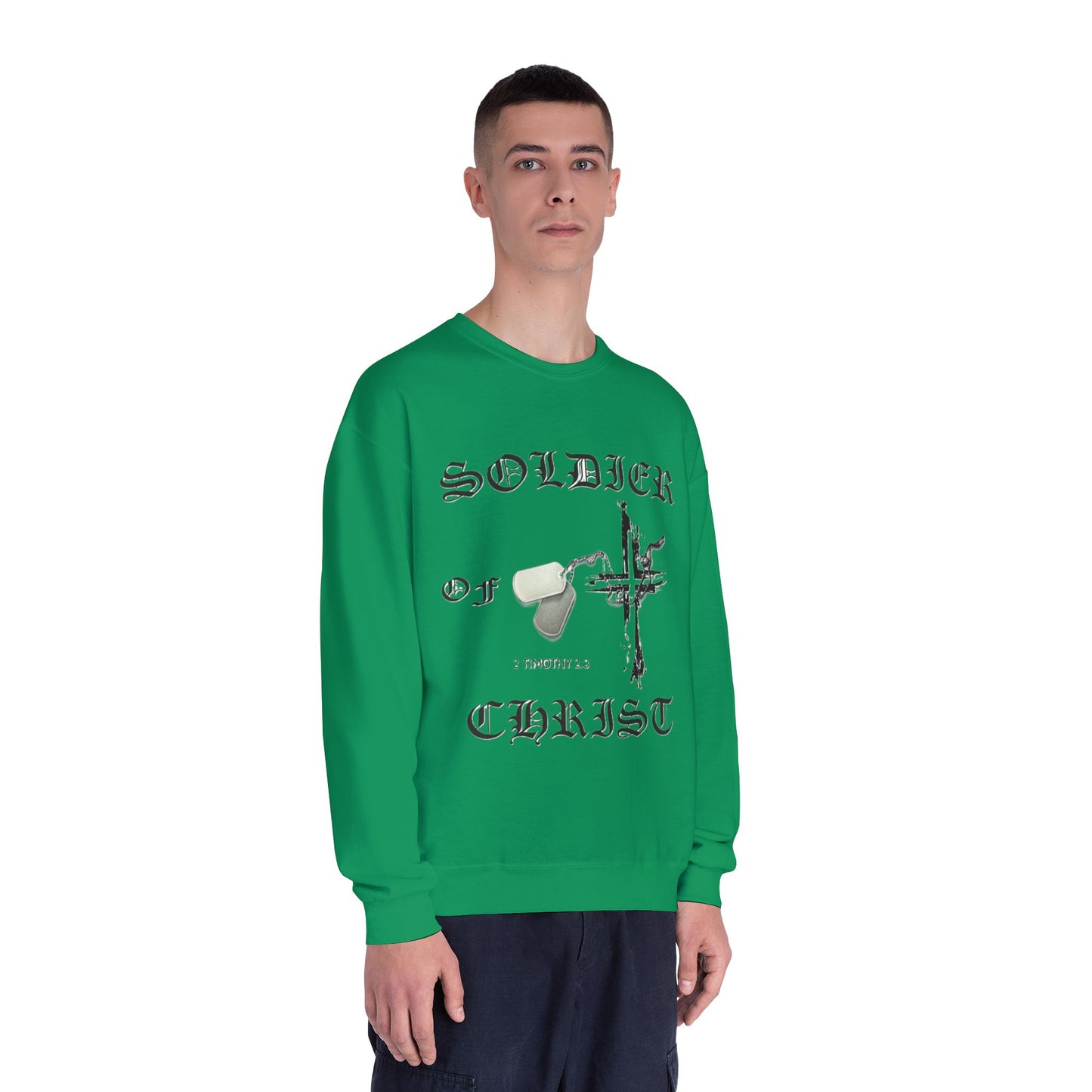 Christian Military Sweatshirt: Soldier of Christ Unisex NuBlend® Crewneck