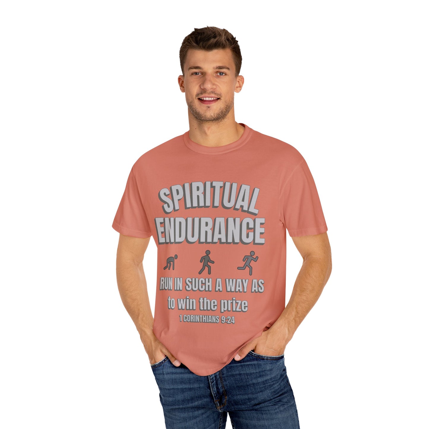 Christian Verse 1 Corinthians 9:24 Garment-Dyed T-shirt