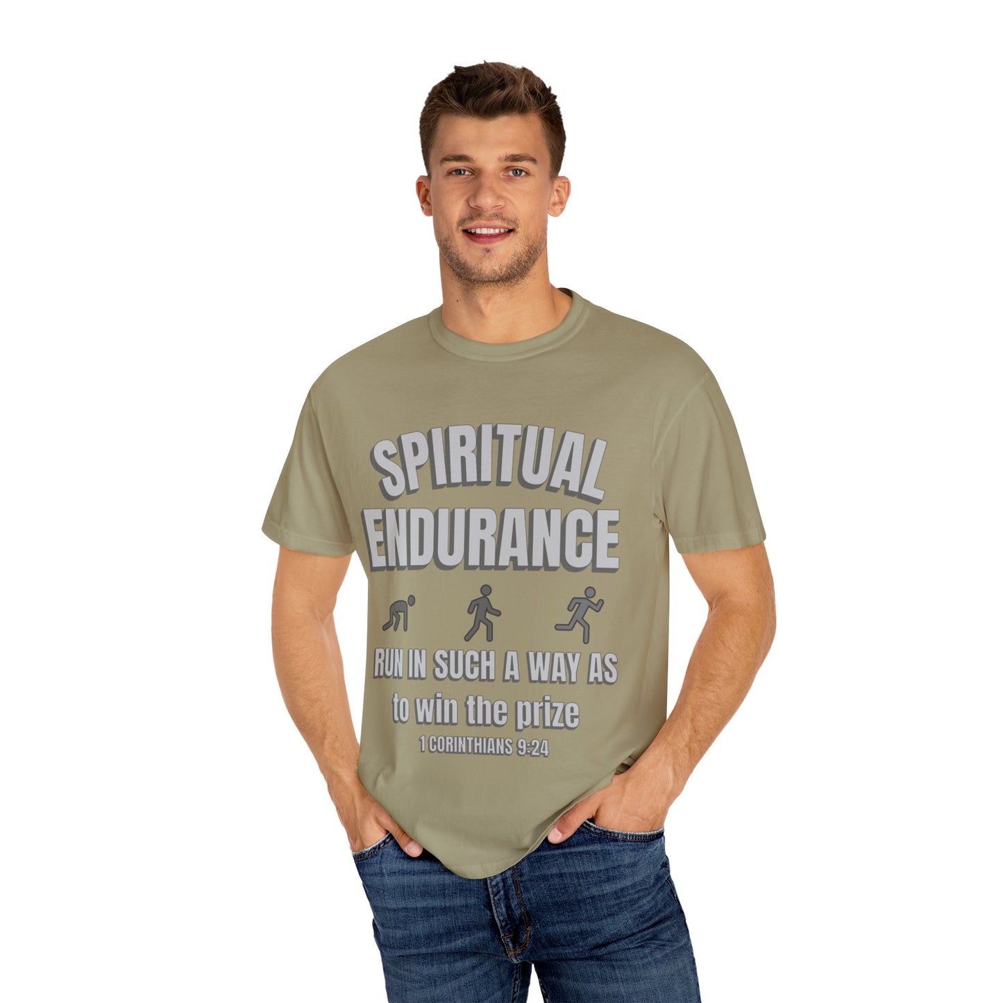 Christian Verse 1 Corinthians 9:24 Garment-Dyed T-shirt