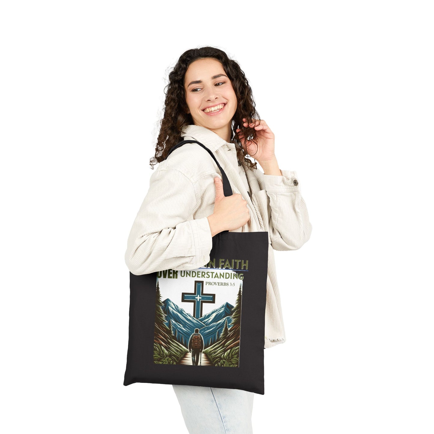 Tote Bag with Bible Verse Proverbs 3:5
